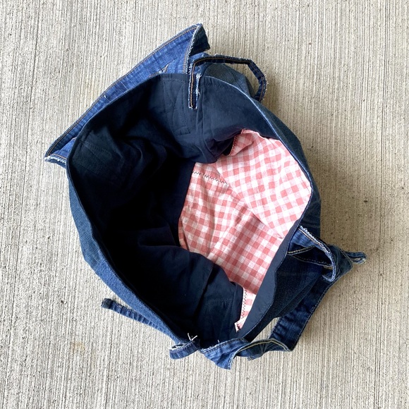 joodito denim boro patchwork tote bohemian boho jean bag oversize japan vintage - Picture 9 of 9